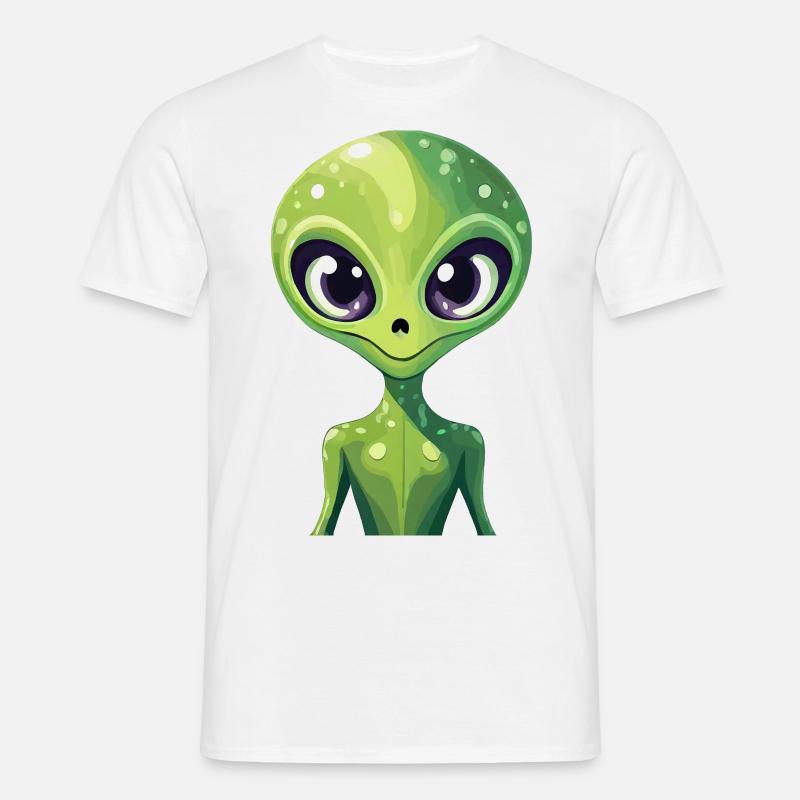 Alien oder Außerirdischer - Männer T-Shirt - Weiß