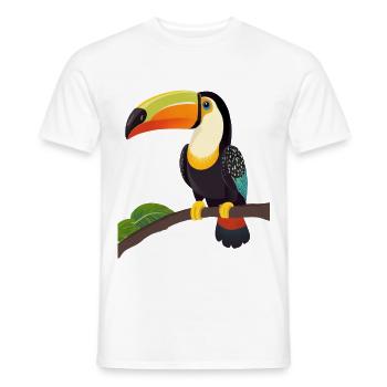 toucan mignon - T-shirt homme - blanc - Devant - AI Model Male 178 dark (178cm)