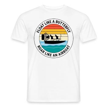 Bateau gonflable Fanboat Bateau hydroglisseur Bateau des marais - T-shirt homme - blanc - Devant - AI Model Male 178 dark (178cm)