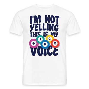 Bingo Player I'm Not Yelling This - Men's T-Shirt - white - Front - AI Model Male 178 dark (178cm)