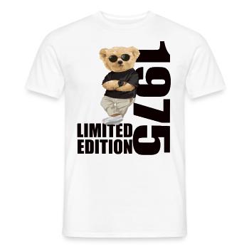 Édition limitée 1975 ours ours anniversaire 1975 - T-shirt homme - blanc - Devant - AI Model Male 178 dark (178cm)
