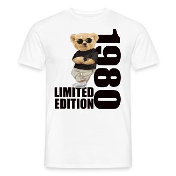 Édition limitée des années 1980 ours ours anniversaire des années 1980 - T-shirt homme - blanc - Devant - AI Model Male 178 dark (178cm)