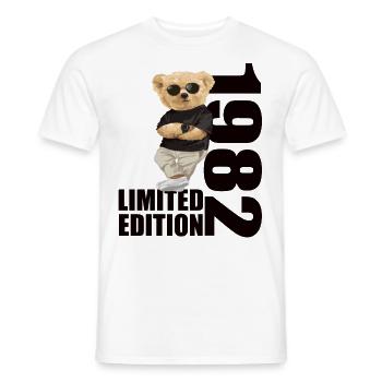 Édition limitée 1982 ours ours anniversaire 1982 - T-shirt homme - blanc - Devant - AI Model Male 178 dark (178cm)