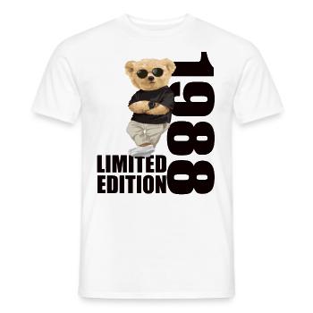 Édition limitée 1988 ours ours anniversaire 1988 - T-shirt homme - blanc - Devant - AI Model Male 178 dark (178cm)