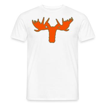 Elchkopf – Majestät der skandinavischen Wälder - Männer T-Shirt - Weiß - Vorne - AI Model Male 178 dark (178cm)