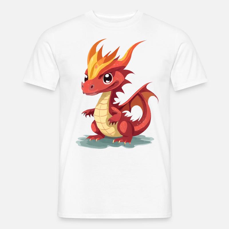 Drache - Männer T-Shirt - Weiß