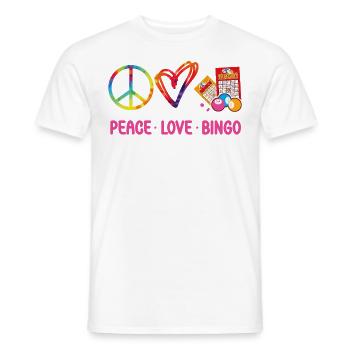 Bingo Player Tie Dye Peace Love - Men's T-Shirt - white - Front - AI Model Male 178 dark (178cm)