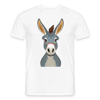 Esel - Männer T-Shirt - Weiß - Vorne - AI Model Male 178 dark (178cm)