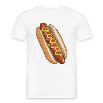 Hot dog - Men's T-Shirt - white - Front - AI Model Male 178 dark (178cm)