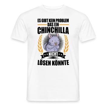 Le chinchilla résout les problèmes de souris laineuse rongeur - T-shirt homme - blanc - Devant - AI Model Male 178 dark (178cm)