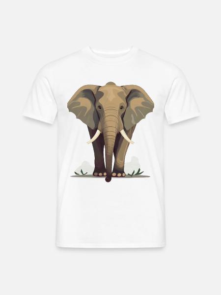Éléphant - T-shirt homme - blanc