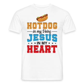 Hot Dog Adult Jesus Faith - Men's T-Shirt - white - Front - AI Model Male 178 dark (178cm)