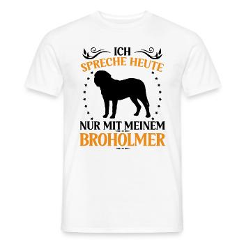 Broholmer Ne parlez qu’à Broholmer - T-shirt homme - blanc - Devant - AI Model Male 178 dark (178cm)