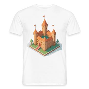 Mittelalterliche Burg - Männer T-Shirt - Weiß - Vorne - AI Model Male 178 dark (178cm)