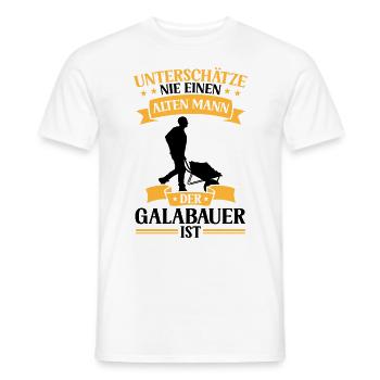 Le vieil homme le paysagiste est paysagiste - T-shirt homme - blanc - Devant - AI Model Male 178 dark (178cm)
