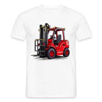 Gabelstapler - Männer T-Shirt - Weiß - Vorne - AI Model Male 178 dark (178cm)