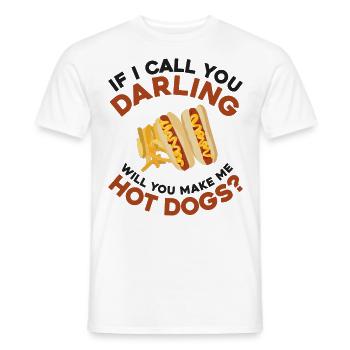 Hot Dog Adulte Si Je T’appelle - T-shirt homme - blanc - Devant - AI Model Male 178 dark (178cm)