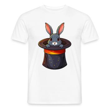 Lapin dans un chapeau magique - T-shirt homme - blanc - Devant - AI Model Male 178 dark (178cm)