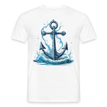 Ancre - T-shirt homme - blanc - Devant - AI Model Male 178 dark (178cm)