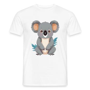 Cute Koala Bear - Men's T-Shirt - white - Front - AI Model Male 178 dark (178cm)