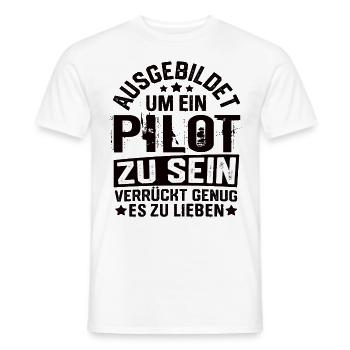 Pilot Airplane Pilots Flying Aviator Flying - Men's T-Shirt - white - Front - AI Model Male 178 dark (178cm)
