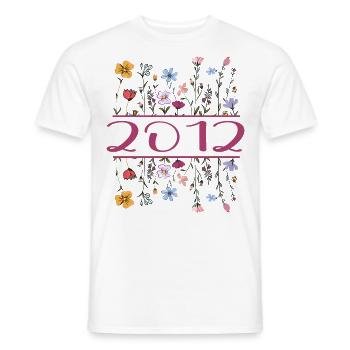 2012 Legendary Since 2012 Birthday 2012 Women - Men's T-Shirt - white - Front - AI Model Male 178 dark (178cm)