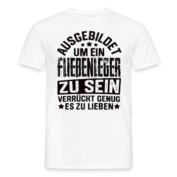 Carreleur carreleur carreleur carreleur dicton - T-shirt homme - blanc - Devant - AI Model Male 178 dark (178cm)