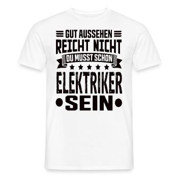 Electrician - Men's T-Shirt - white - Front - AI Model Male 178 dark (178cm)