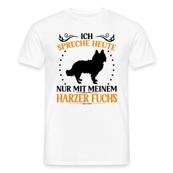 Harzer Fuchs Spreche nur mit Altdeutscher Hütehund - Männer T-Shirt - Weiß - Vorne - AI Model Male 178 dark (178cm)