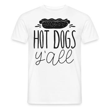 Hot Dog Adult Girl Hot Dogs Y'All - Männer T-Shirt - Weiß - Vorne - AI Model Male 178 dark (178cm)
