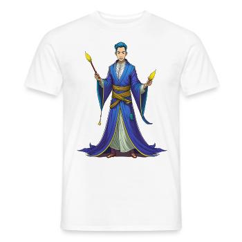 Sorcier chinois - T-shirt homme - blanc - Devant - AI Model Male 178 dark (178cm)