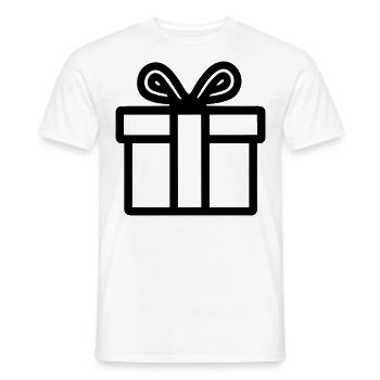 Geschenk-Icon-Box - Männer T-Shirt - Weiß - Vorne - AI Model Male 178 dark (178cm)