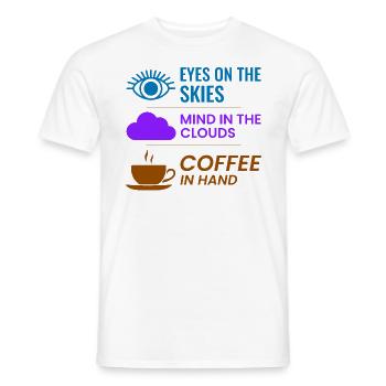 Air Traffic Controller Coffee ATC Aviation Humor - Men's T-Shirt - white - Front - AI Model Male 178 dark (178cm)