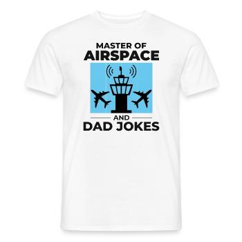 Air Traffic Controller Dad ATC Aviation Humor - Men's T-Shirt - white - Front - AI Model Male 178 dark (178cm)