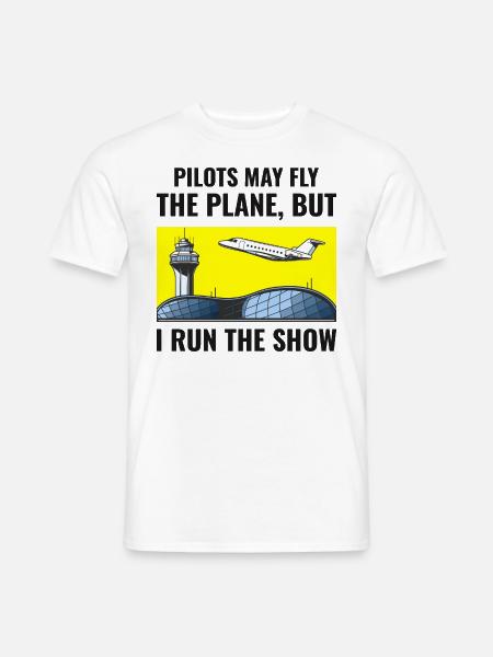 Fluglotse ATC Aviation Humor Flugzeug - Männer T-Shirt - Weiß