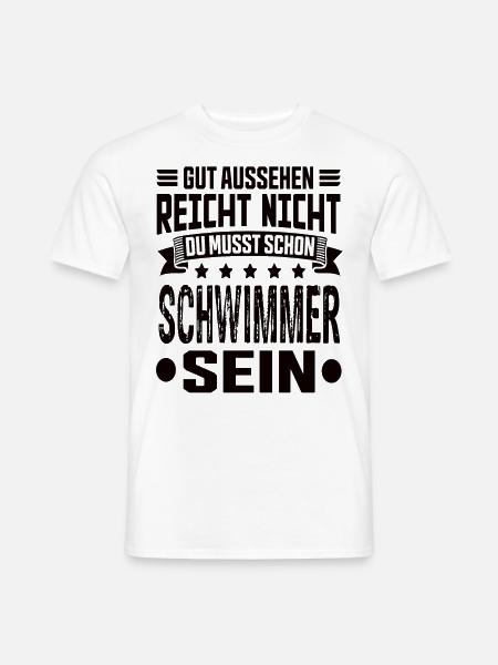 Schwimmer - Männer T-Shirt - Weiß