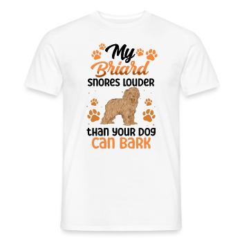 Briard snores louder Berger de Brie - Men's T-Shirt - white - Front - AI Model Male 178 dark (178cm)