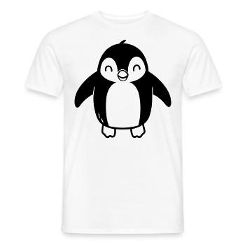 Pinguin - Männer T-Shirt - Weiß - Vorne - AI Model Male 178 dark (178cm)