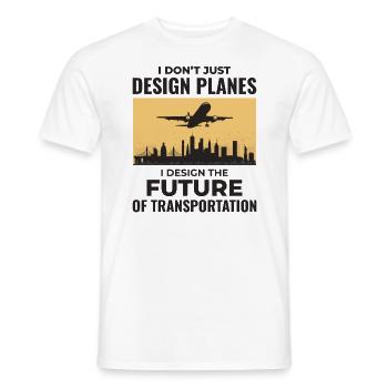 Aerospace Engineer Flight Mechanics Plane Airplane - Men's T-Shirt - white - Front - AI Model Male 178 dark (178cm)