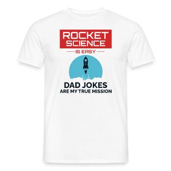 Aerospace Engineer Dad Jokes Rocket Scientist - Men's T-Shirt - white - Front - AI Model Male 178 dark (178cm)