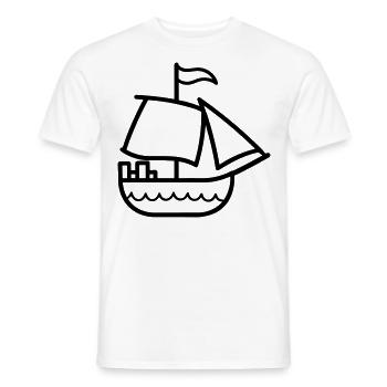 Piratenschiff - Männer T-Shirt - Weiß - Vorne - AI Model Male 178 dark (178cm)