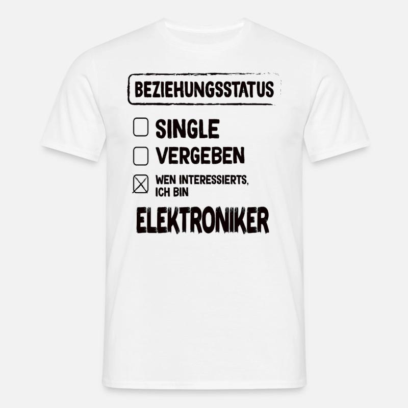 Electronics Technician Relationship Status - Men's T-Shirt - white