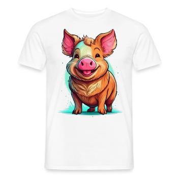 Der innere Schweinehund - Männer T-Shirt - Weiß - Vorne - AI Model Male 178 dark (178cm)