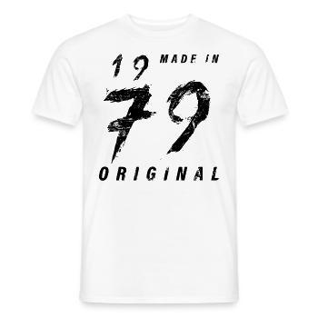 Made In 1979 Original Geburtstag Grunge Distressed - Männer T-Shirt - Weiß - Vorne - AI Model Male 178 dark (178cm)