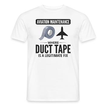 Flugzeugmechaniker Luftfahrtwartung Klebeband - Männer T-Shirt - Weiß - Vorne - AI Model Male 178 dark (178cm)