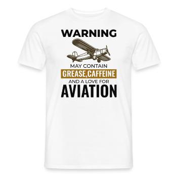 Fluggerätmechaniker Luftfahrttechniker Kaffee Humor - Männer T-Shirt - Weiß - Vorne - AI Model Male 178 dark (178cm)