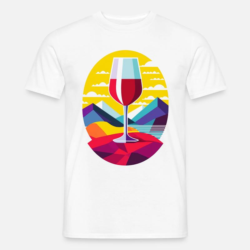 Wein - Männer T-Shirt - Weiß