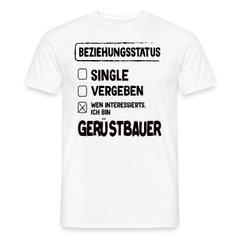 Statut de la relation d’échafaudage Échafaudage Échafaudage - T-shirt homme - blanc - Devant - AI Model Male 178 dark (178cm)
