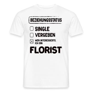 Florist Relationship Status Florist Flowers Floristry - Men's T-Shirt - white - Front - AI Model Male 178 dark (178cm)