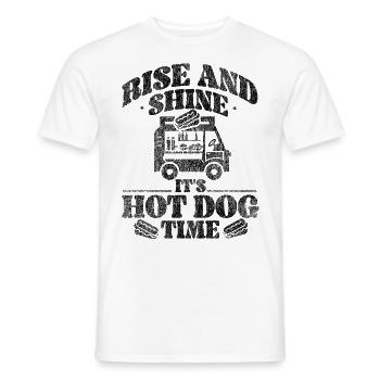Hot Dog Adulte Vintage Rise Et - T-shirt homme - blanc - Devant - AI Model Male 178 dark (178cm)